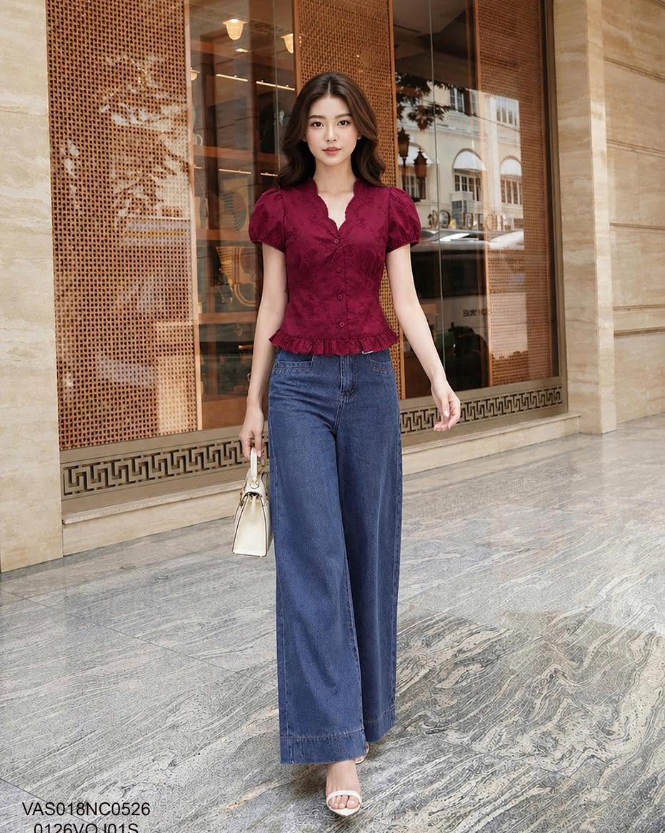 Quần suông vẩy can sườn 0126VQJ01S